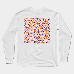 Autumn Colors Polka Dots with Purple Long Sleeve T-Shirt